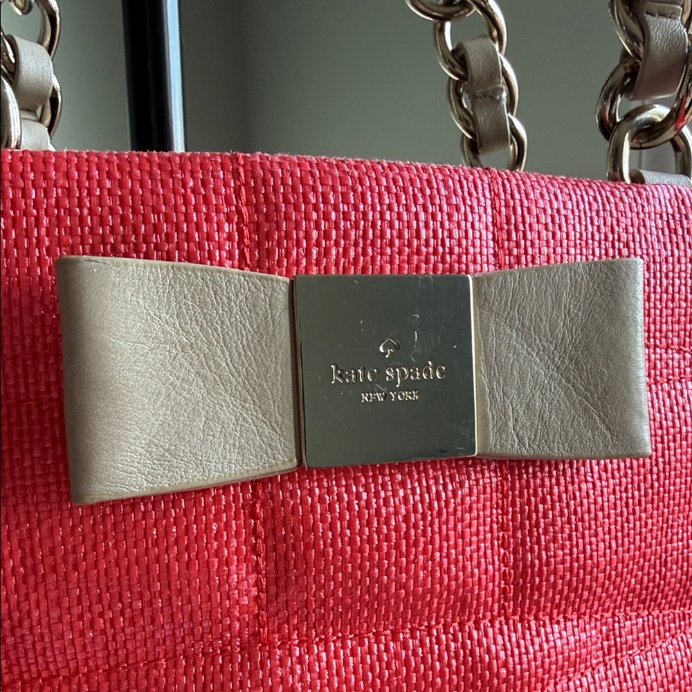 Kate Spade Red and Tan Tote Bag - Picture 6 of 12